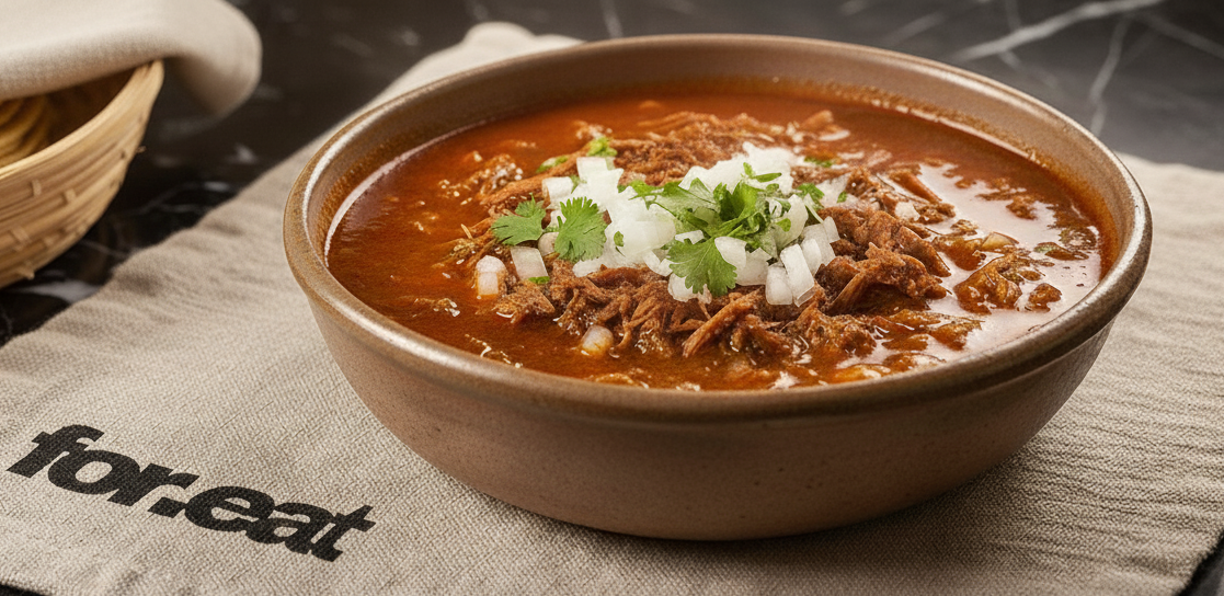 Birria con tortillas de maíz